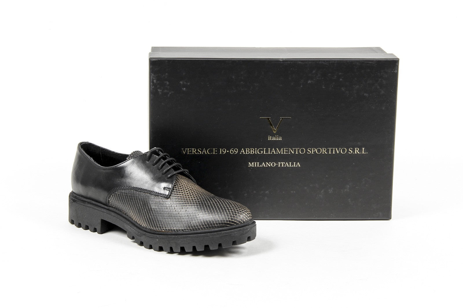 Zapatos con cordones para mujer V 1969 Italia C01 VITELLO NERO