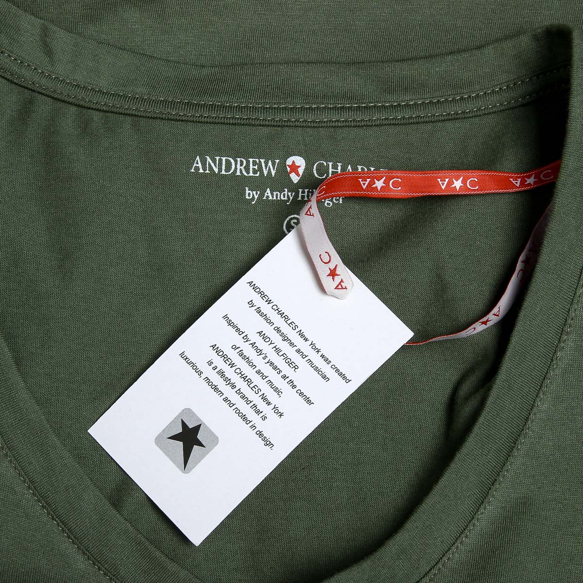 Camiseta Andrew Charles para mujer, manga corta, cuello en V, verde TAPIWA
