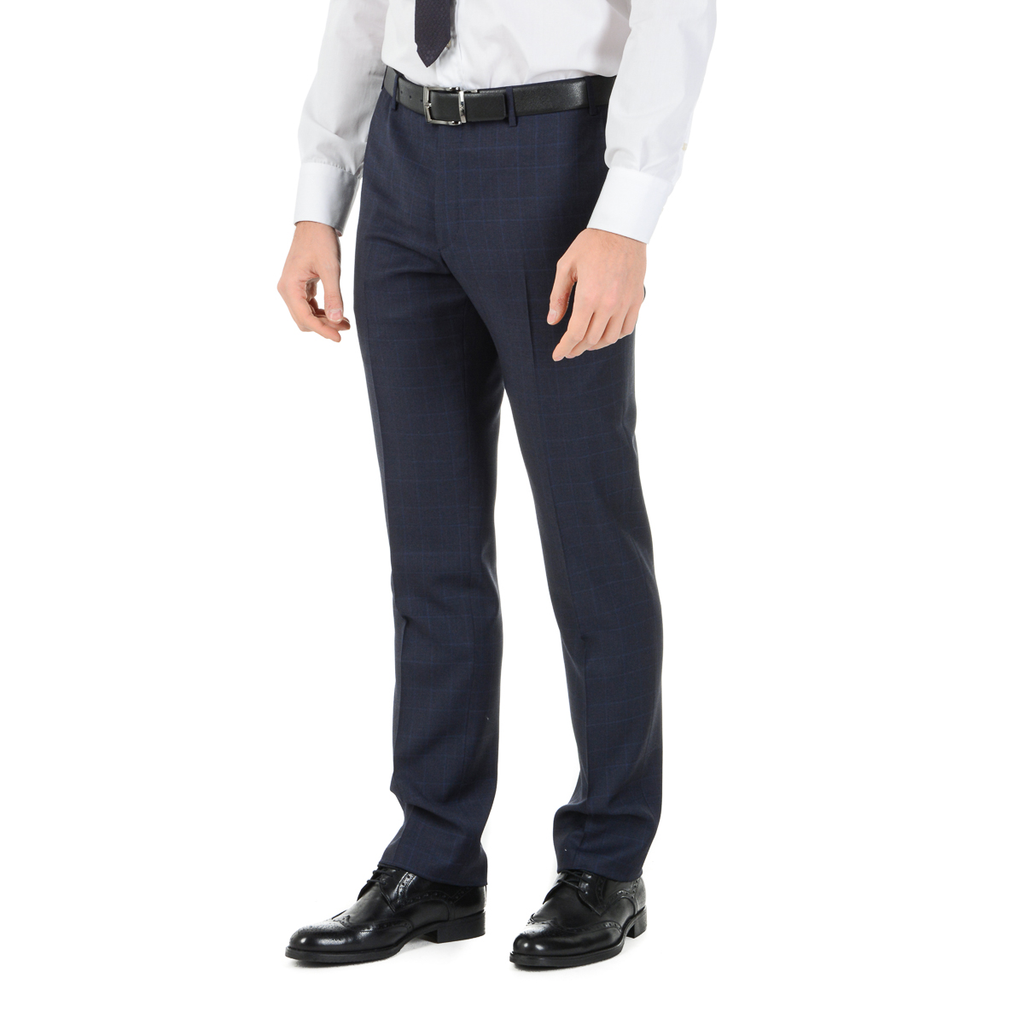 Corneliani Mens Suit Long Sleeves Dark Blue Super 110's
