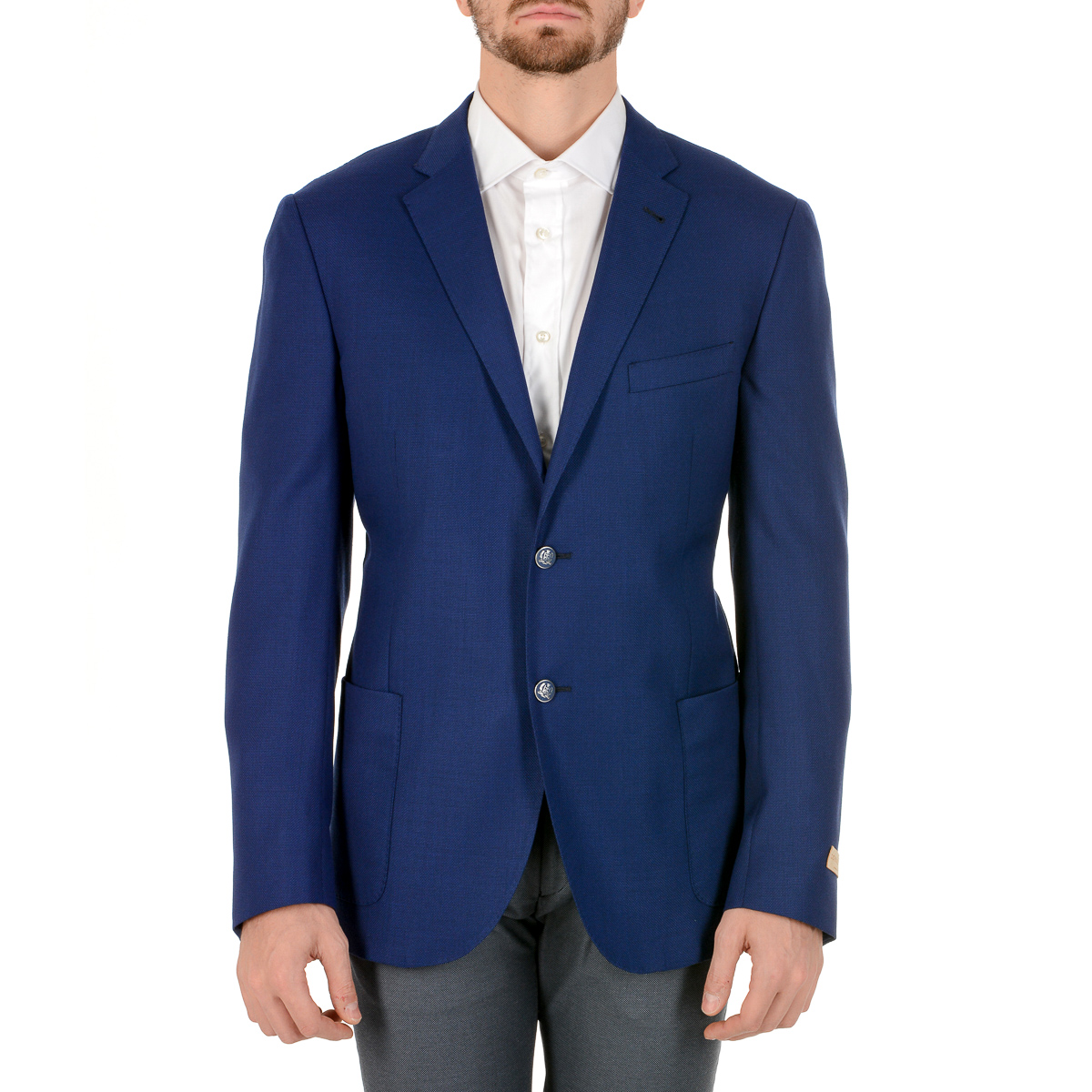 Corneliani Mens Jacket Long Sleeves Blue
