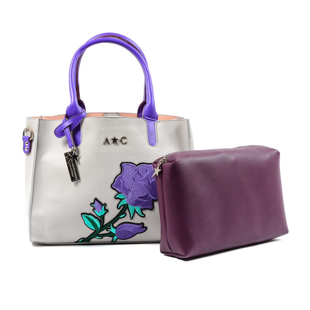 Bolso de mano para mujer Andrew Charles gris HOLLY