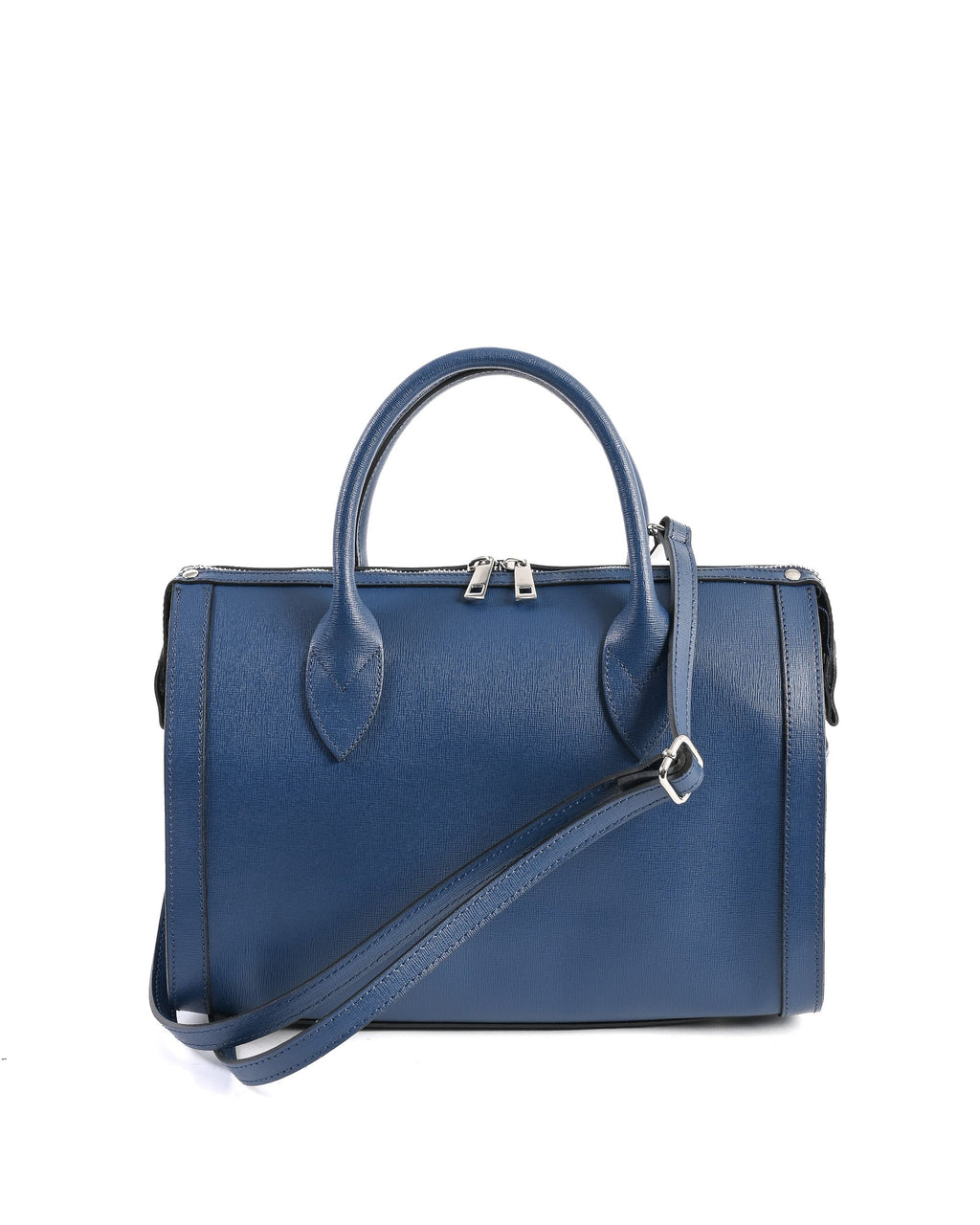Bolso de mano para mujer V Italia Blue Jeans V014-S SAFFIANO BLUE JEANS