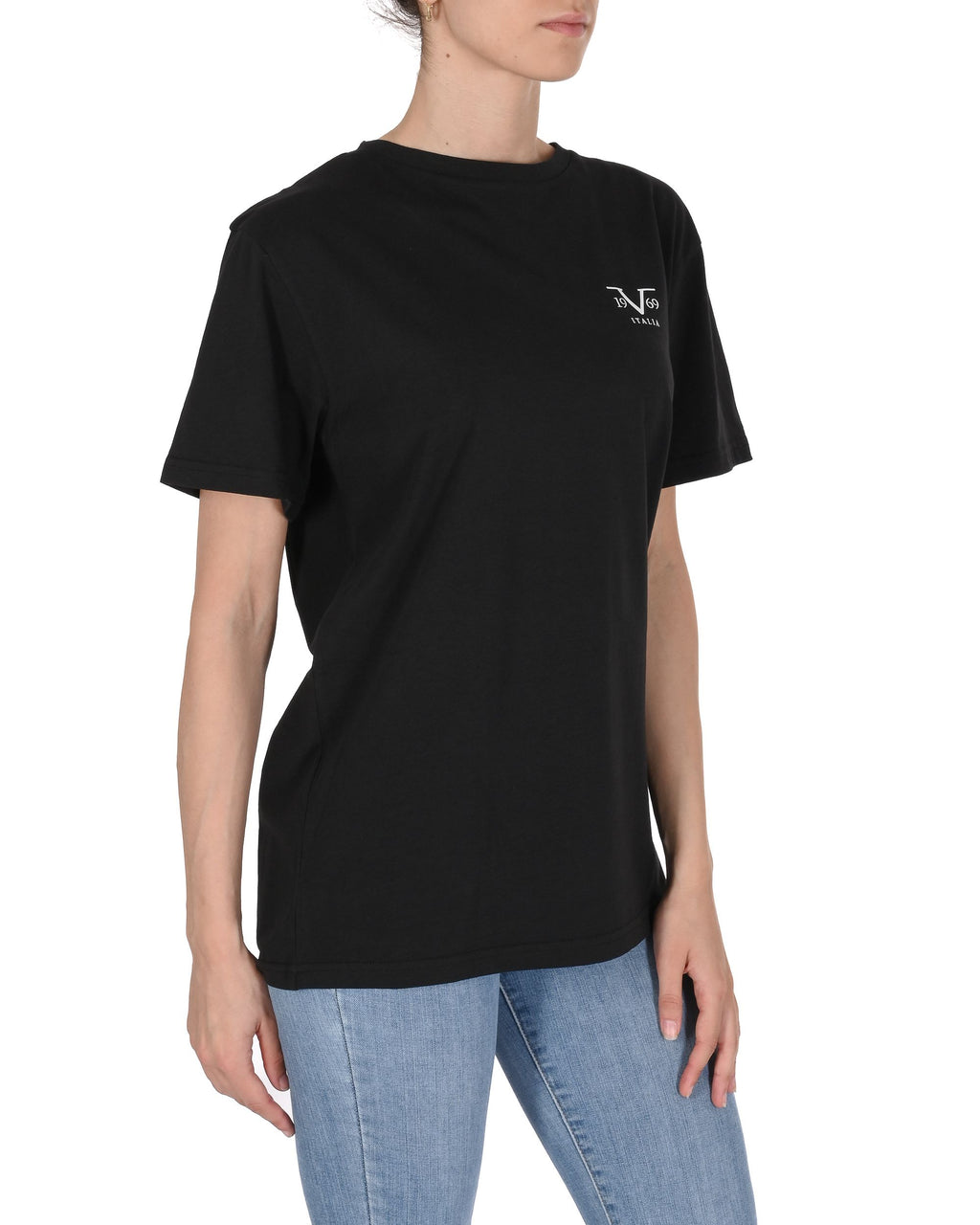 19V69 Italia Womens Long T-Shirt VSC1WTS01 BLACK
