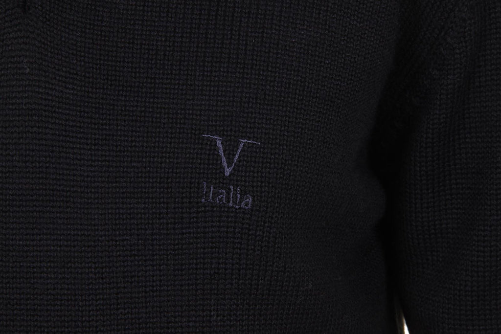 V 1969 Italia Jersey con cuello de pico para hombre 9803 SCOLLO V NERO