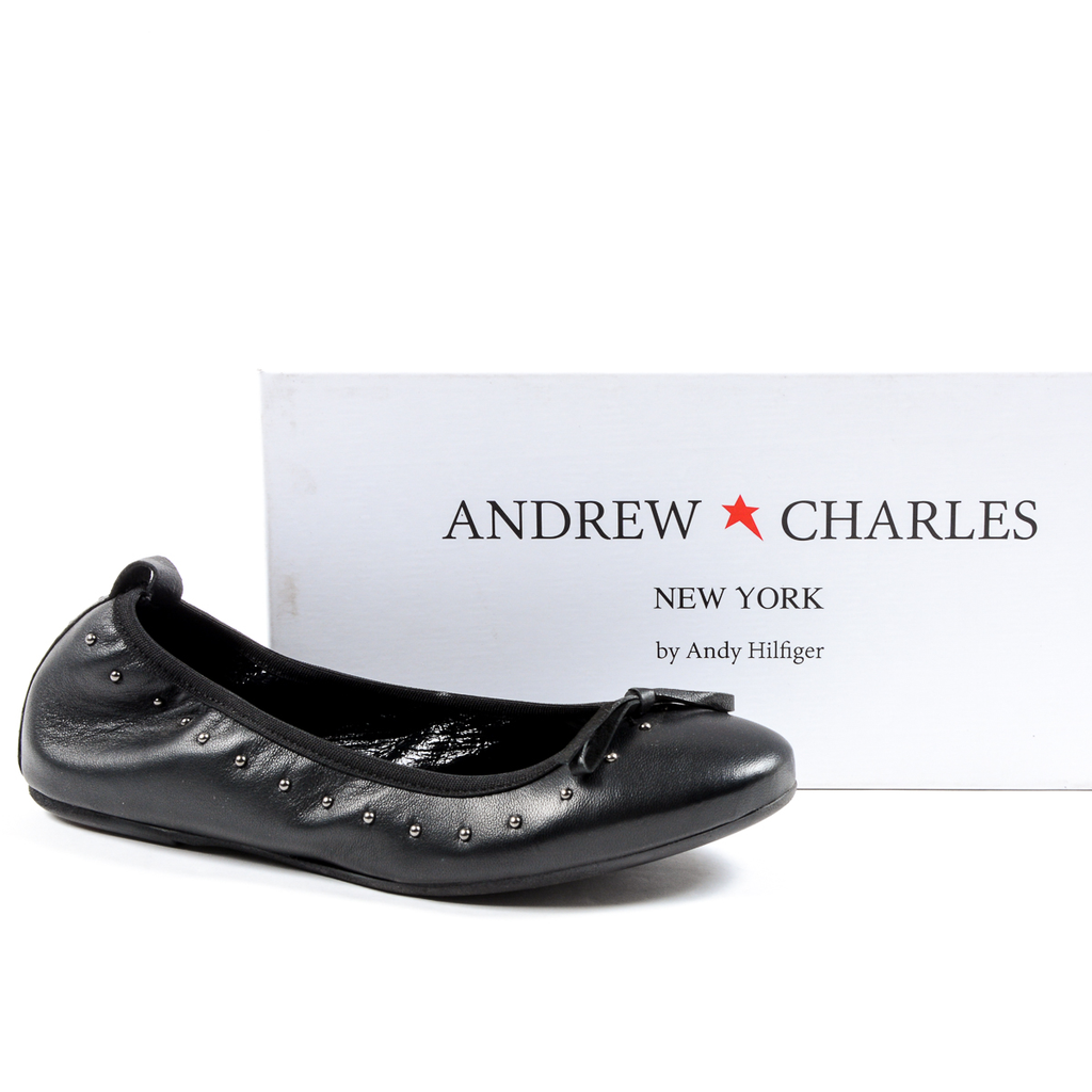 Andrew Charles Womens Soft Ballerina Black ALICIA