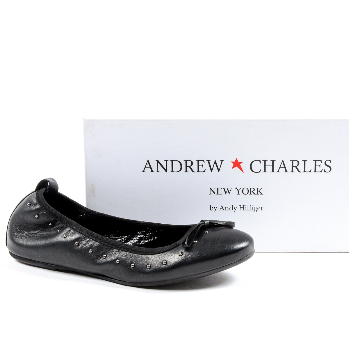 Andrew Charles Womens Soft Ballerina Black ALICIA