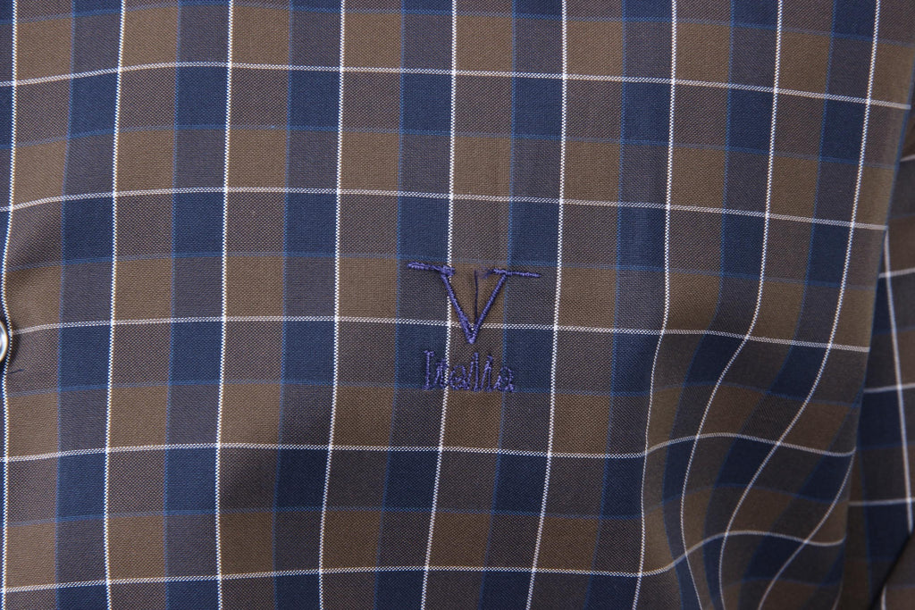 Camisa clásica moderna de corte italiano para hombre V 1969, talla 377 VAR. 031