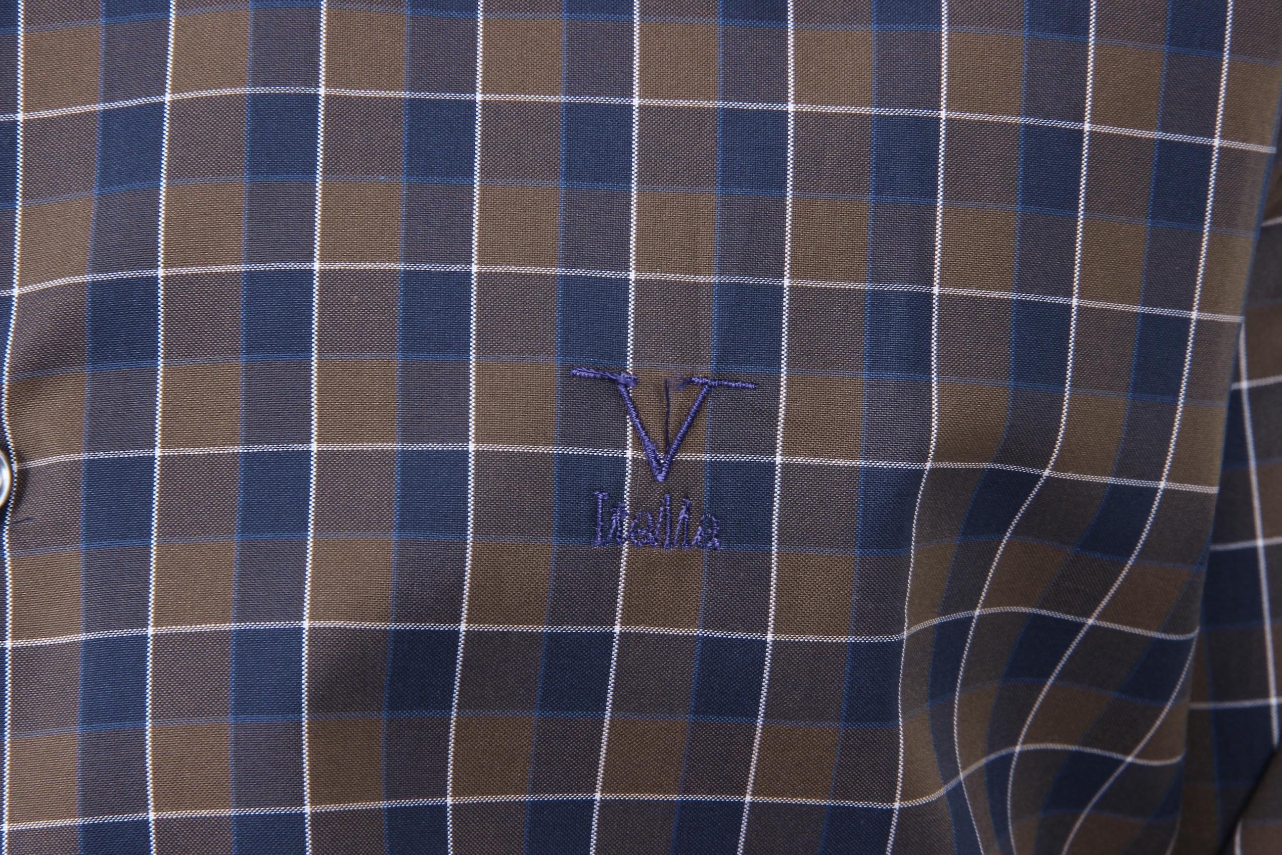 Camisa clásica moderna de corte italiano para hombre V 1969, talla 377 VAR. 031