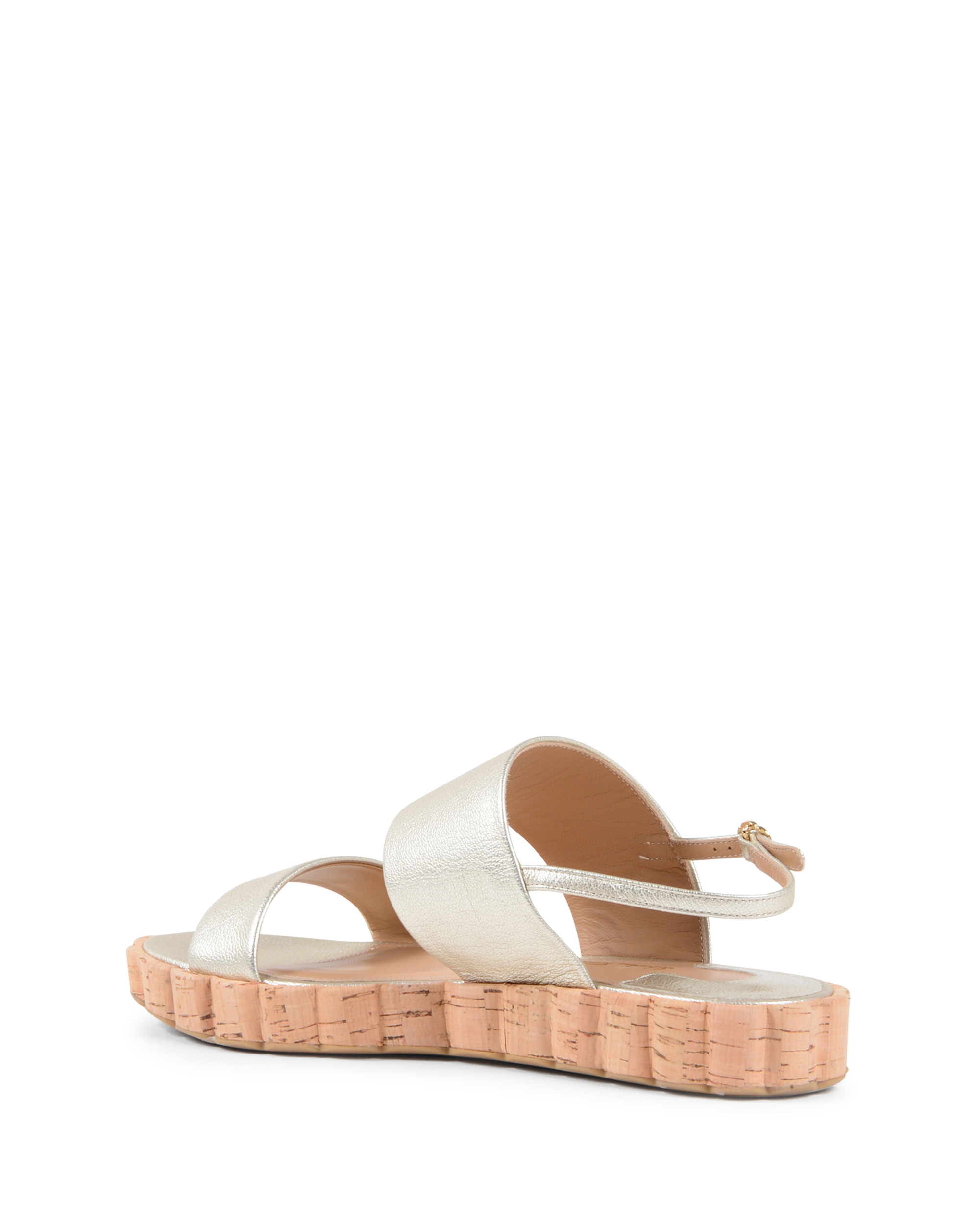 Salvatore Ferragamo Sandalia con plataforma para mujer Platino LUSIA