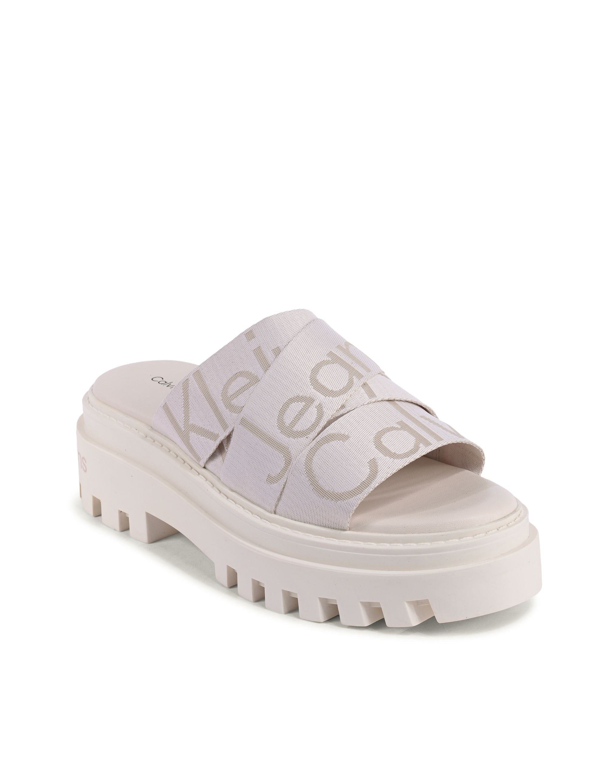 Calvin Klein - Sandalias de cuña para mujer, color blanco, YW0YW00949YBH