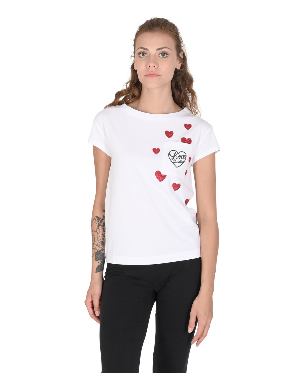 Camiseta de mujer Love Moschino W 4 F30 2O E 2264 A00 BLANCO ÓPTICO