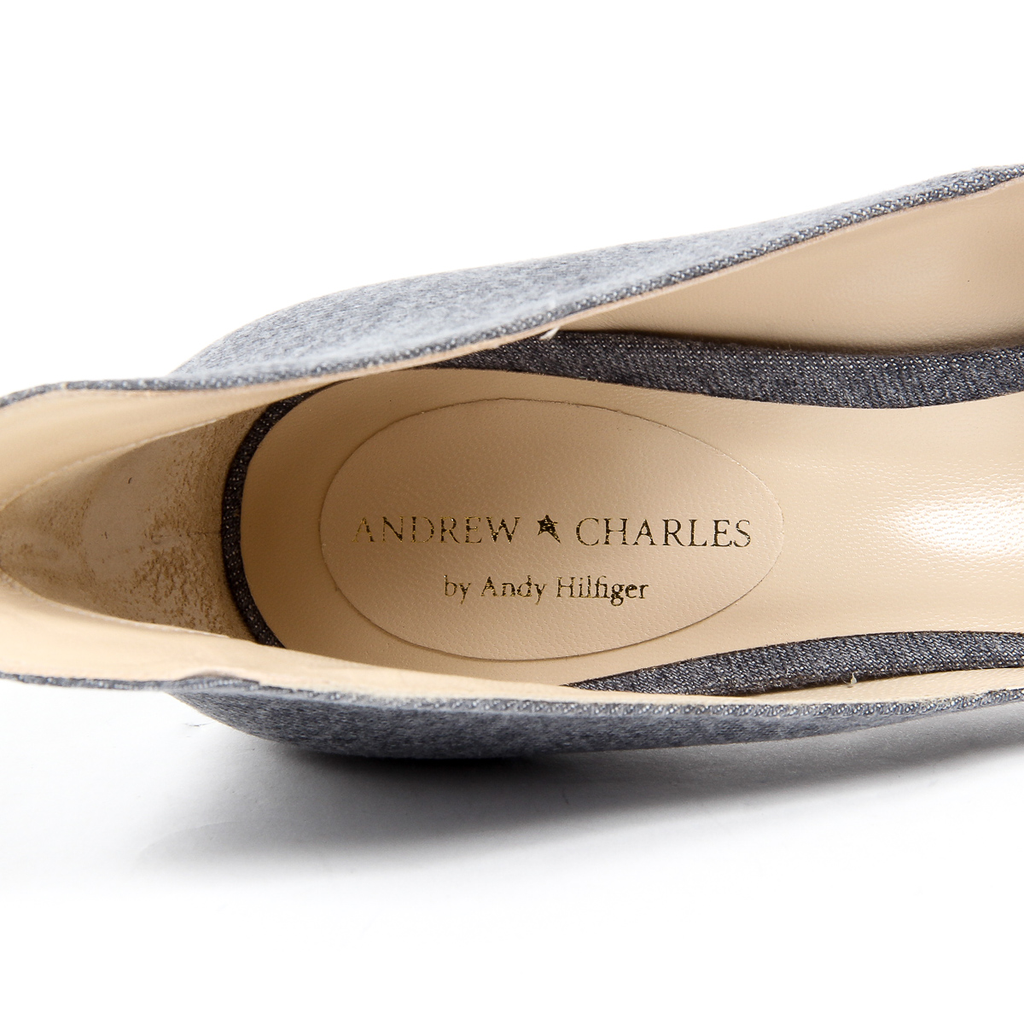 Andrew Charles Womens Pump Open Toe Denim DAFNE