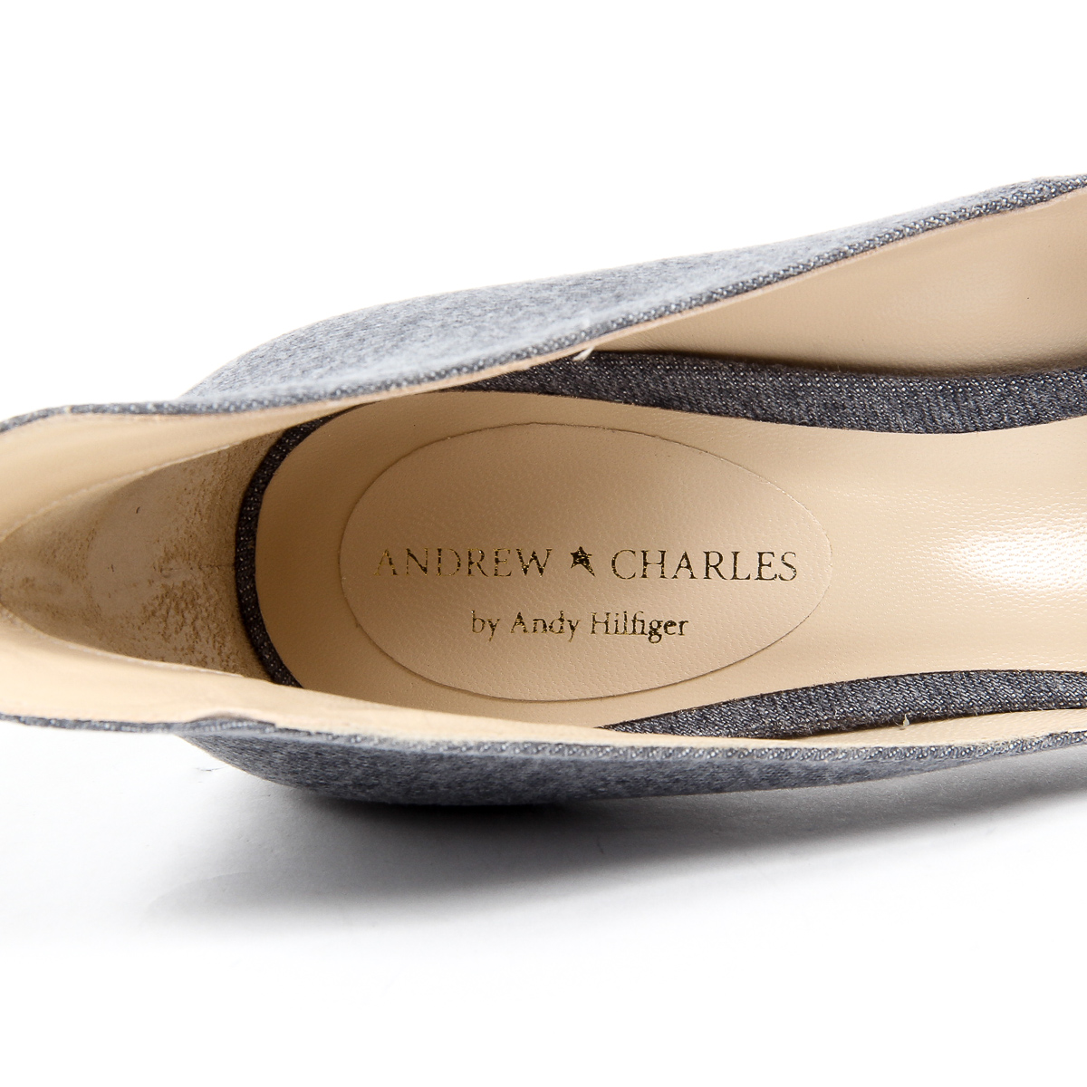 Andrew Charles Womens Pump Open Toe Denim DAFNE