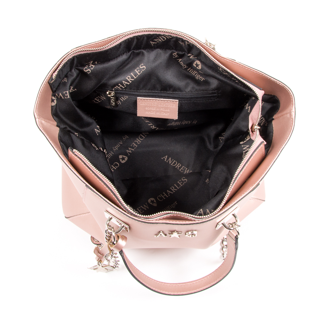 Andrew Charles Womens Handbag Pink KEY