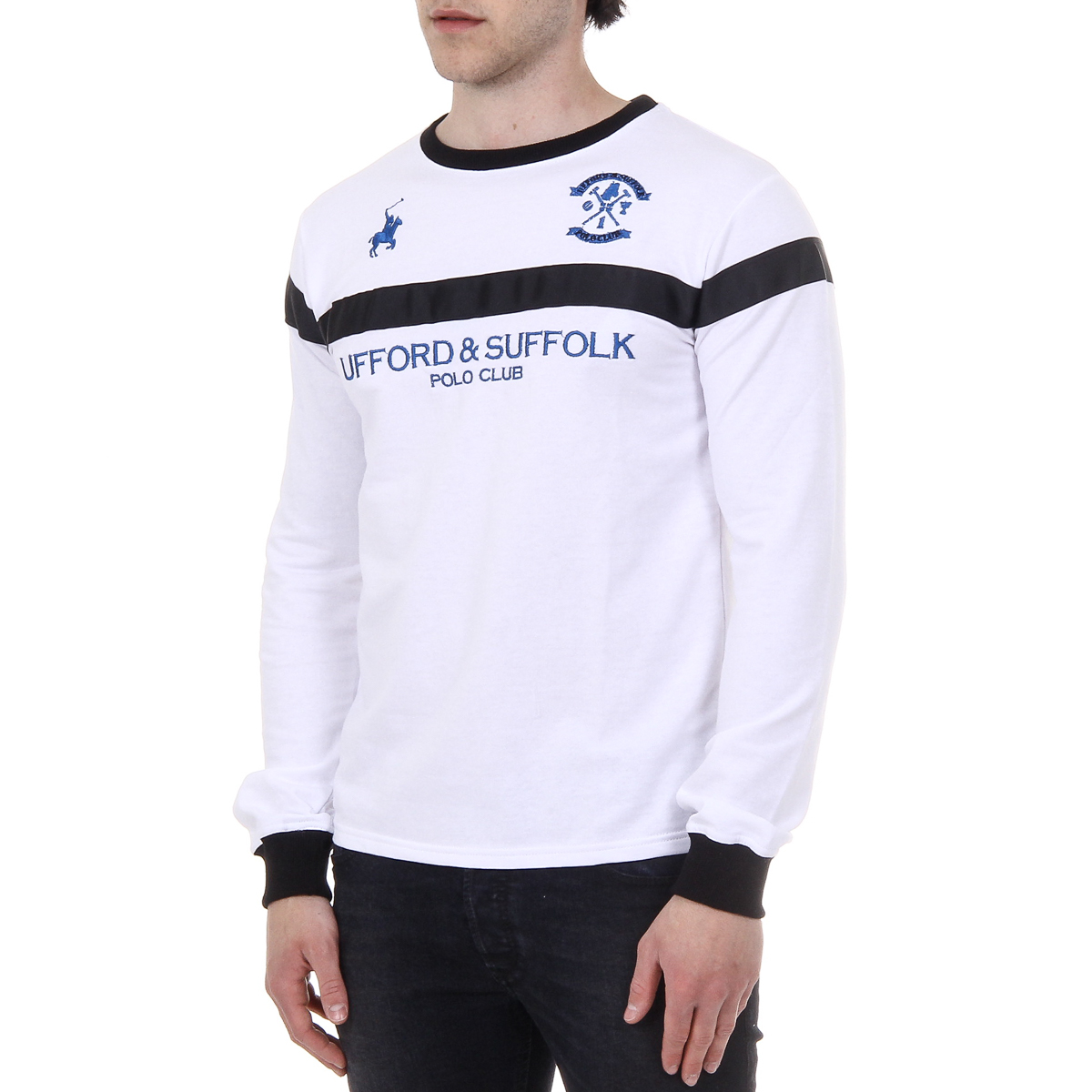 Suéter de hombre Ufford & Suffolk Polo Club de manga larga y cuello redondo