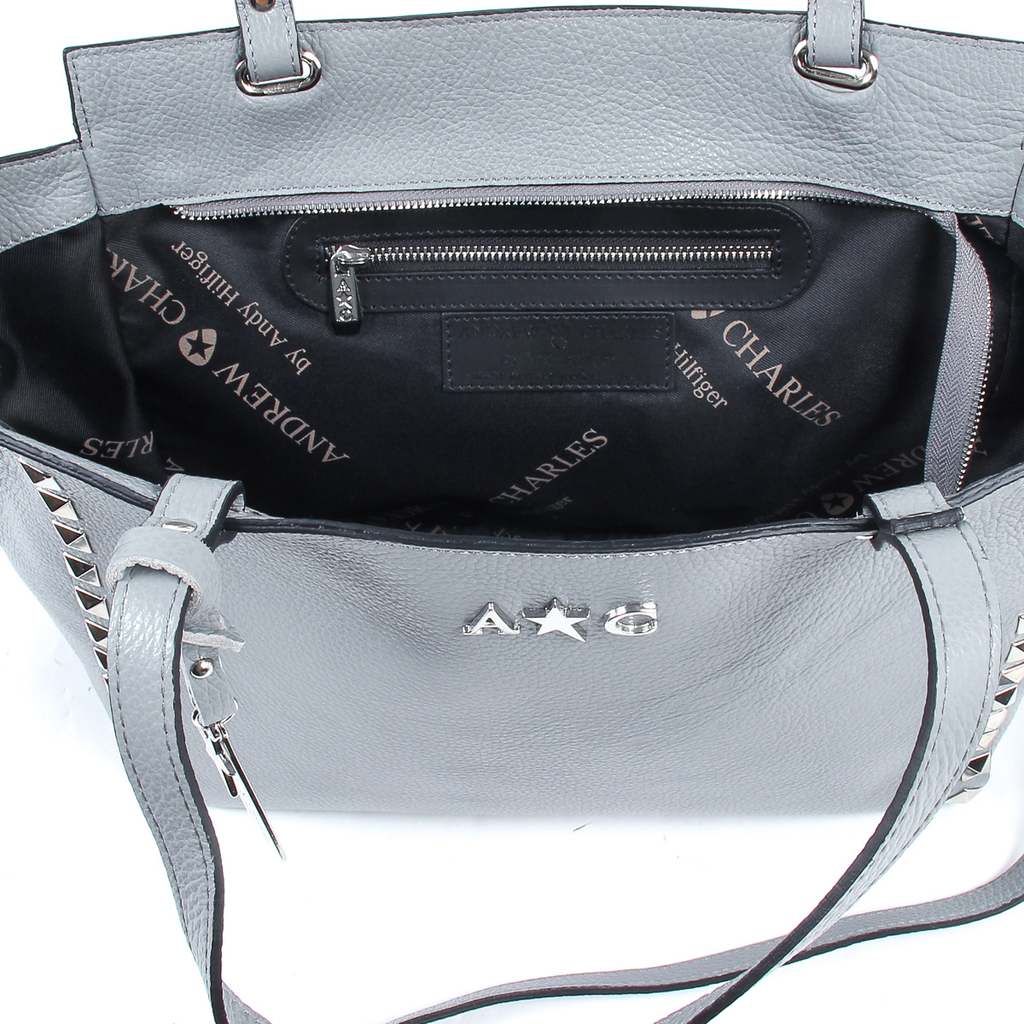 Andrew Charles Womens Handbag Grey JASMIN