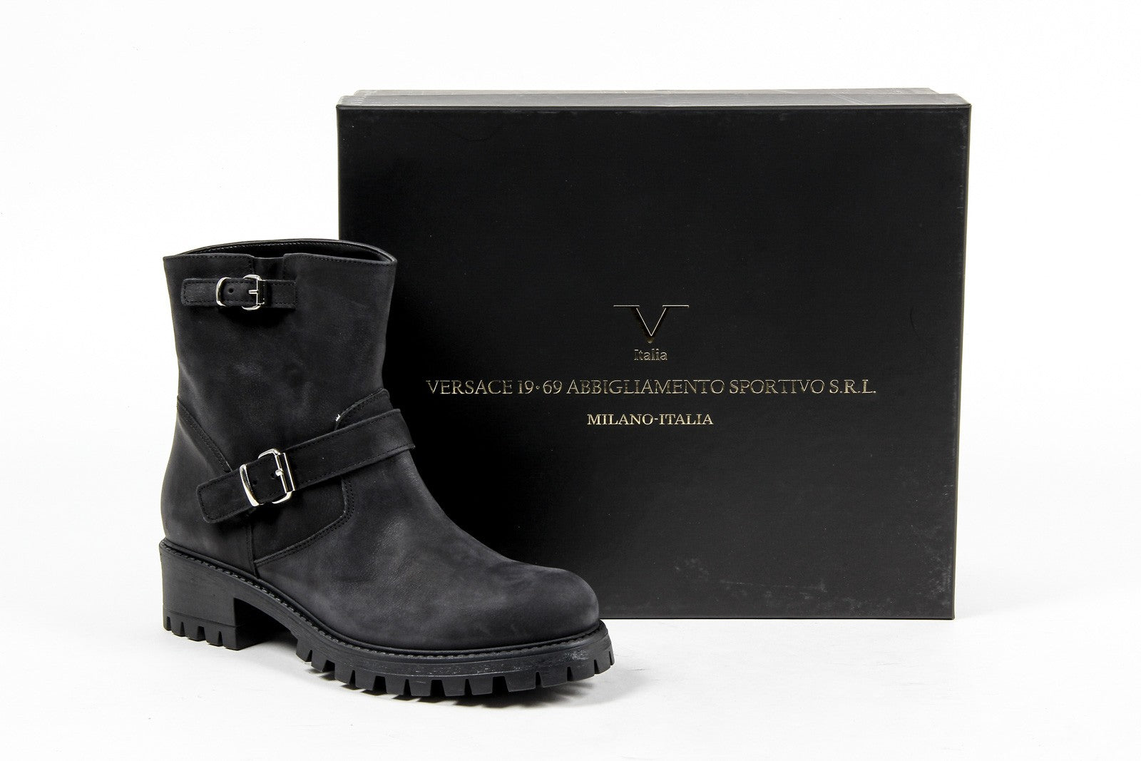 Bota corta para mujer V 1969 Italia B1441 NABUK NERO
