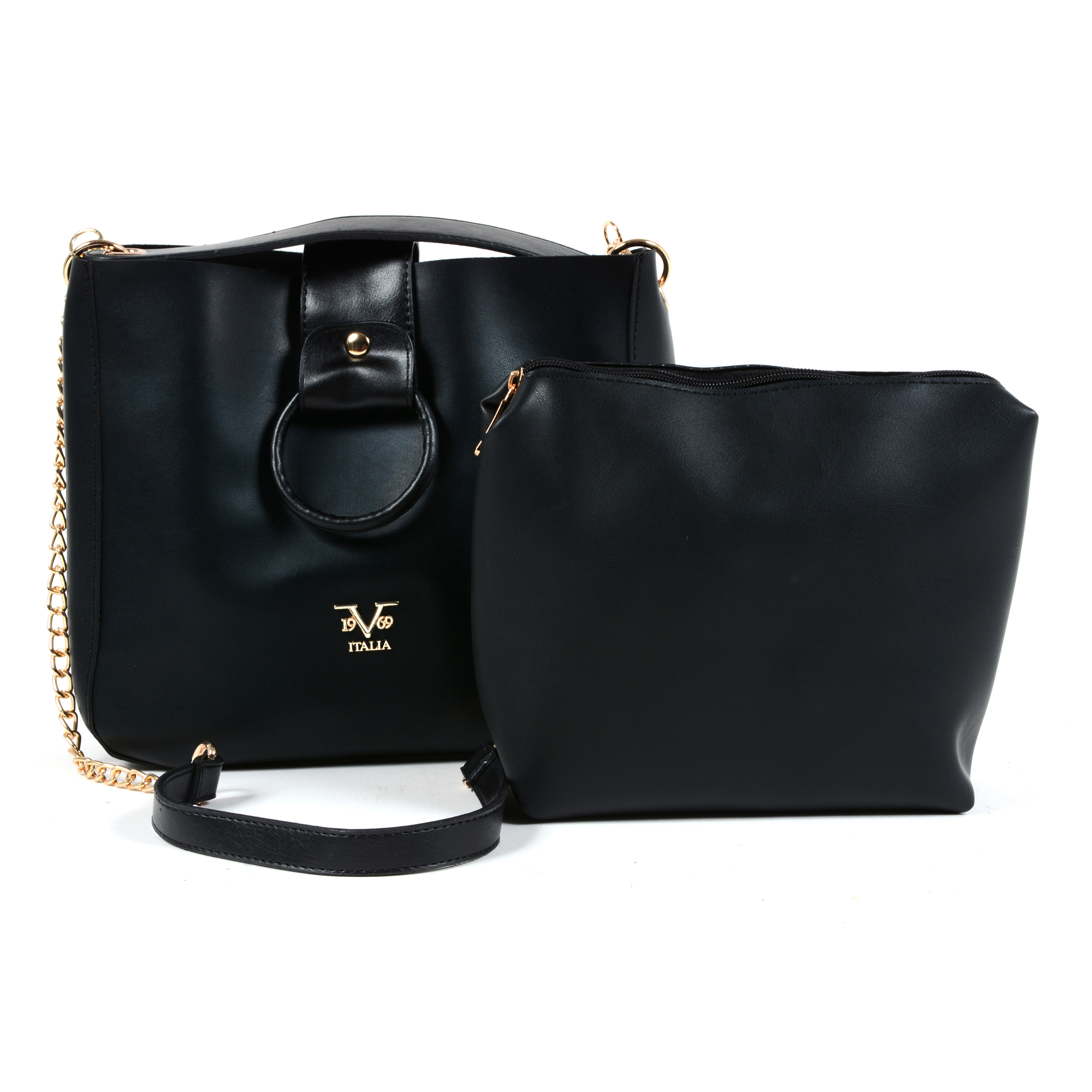 V 1969 Italia Womens Handbag Black TRIPOLI