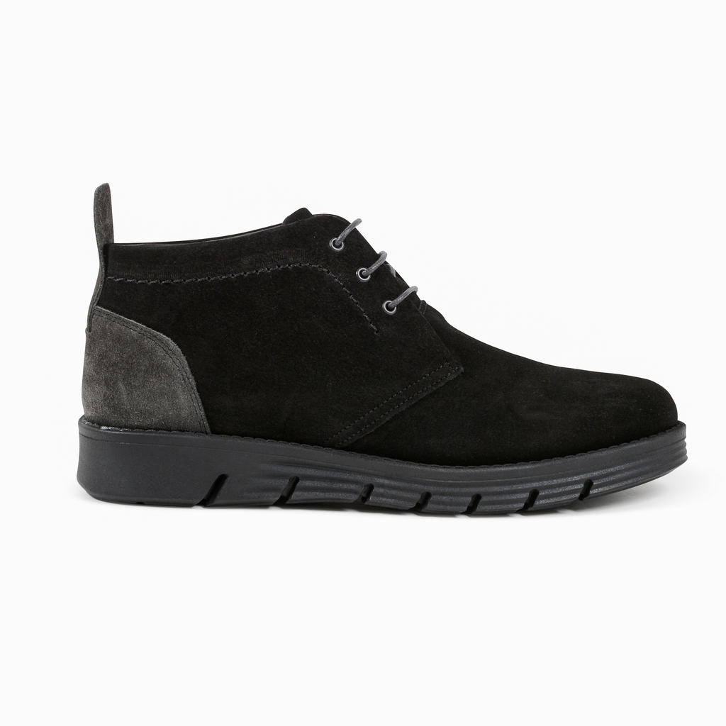 19V69 Italia Botín Hombre Negro Gris 930 CAMOSCIO NERO GRIGIO