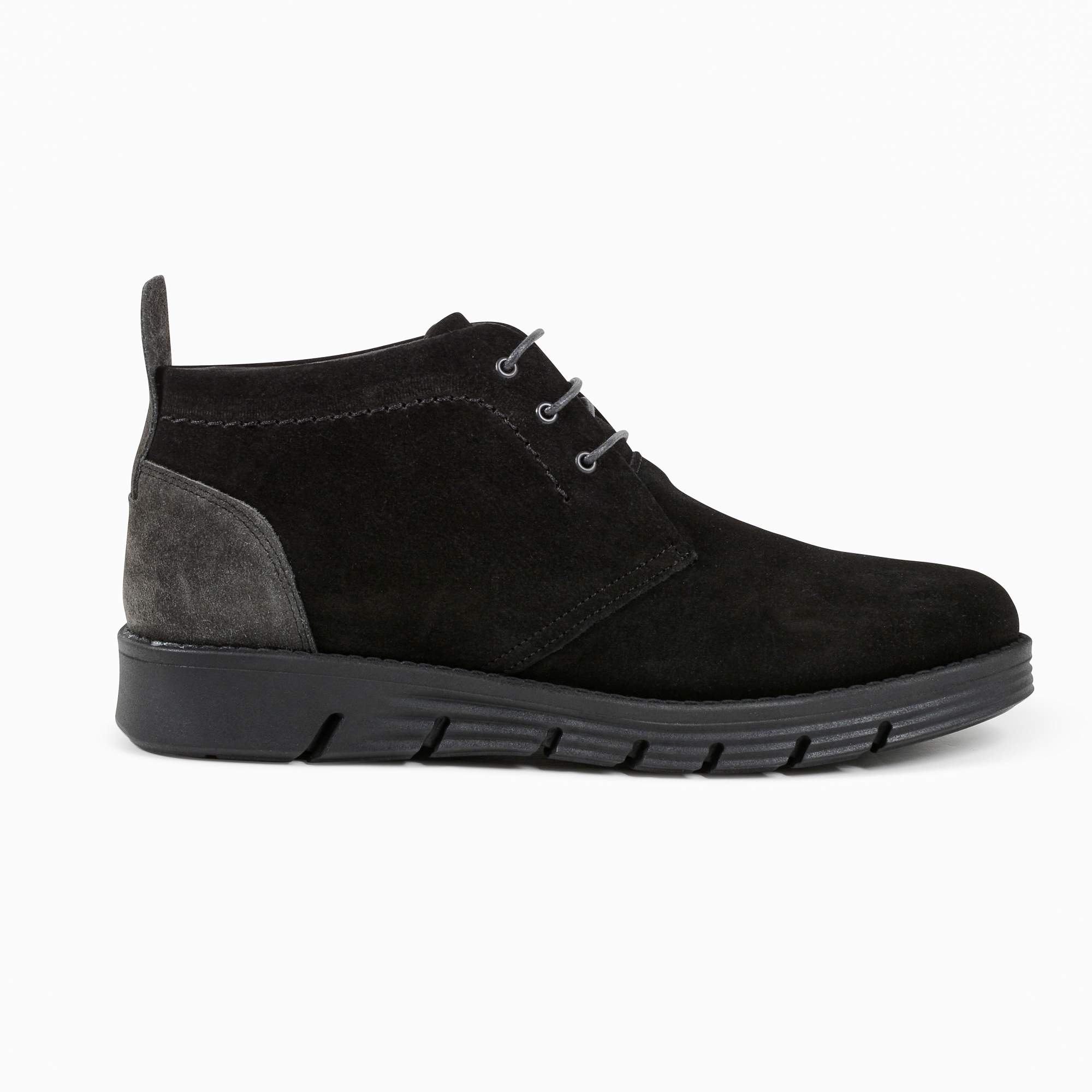 19V69 Italia Botín Hombre Negro Gris 930 CAMOSCIO NERO GRIGIO