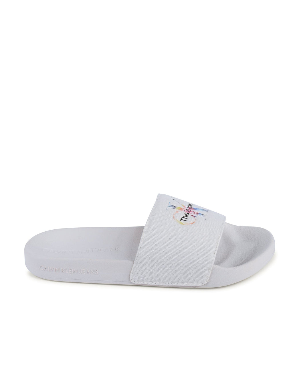Chanclas Calvin Klein para mujer blancas YW0YW00849YAF