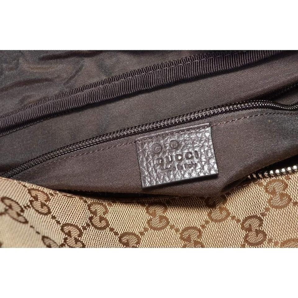 Bolso de lona grande Gucci GG original beige y marrón
