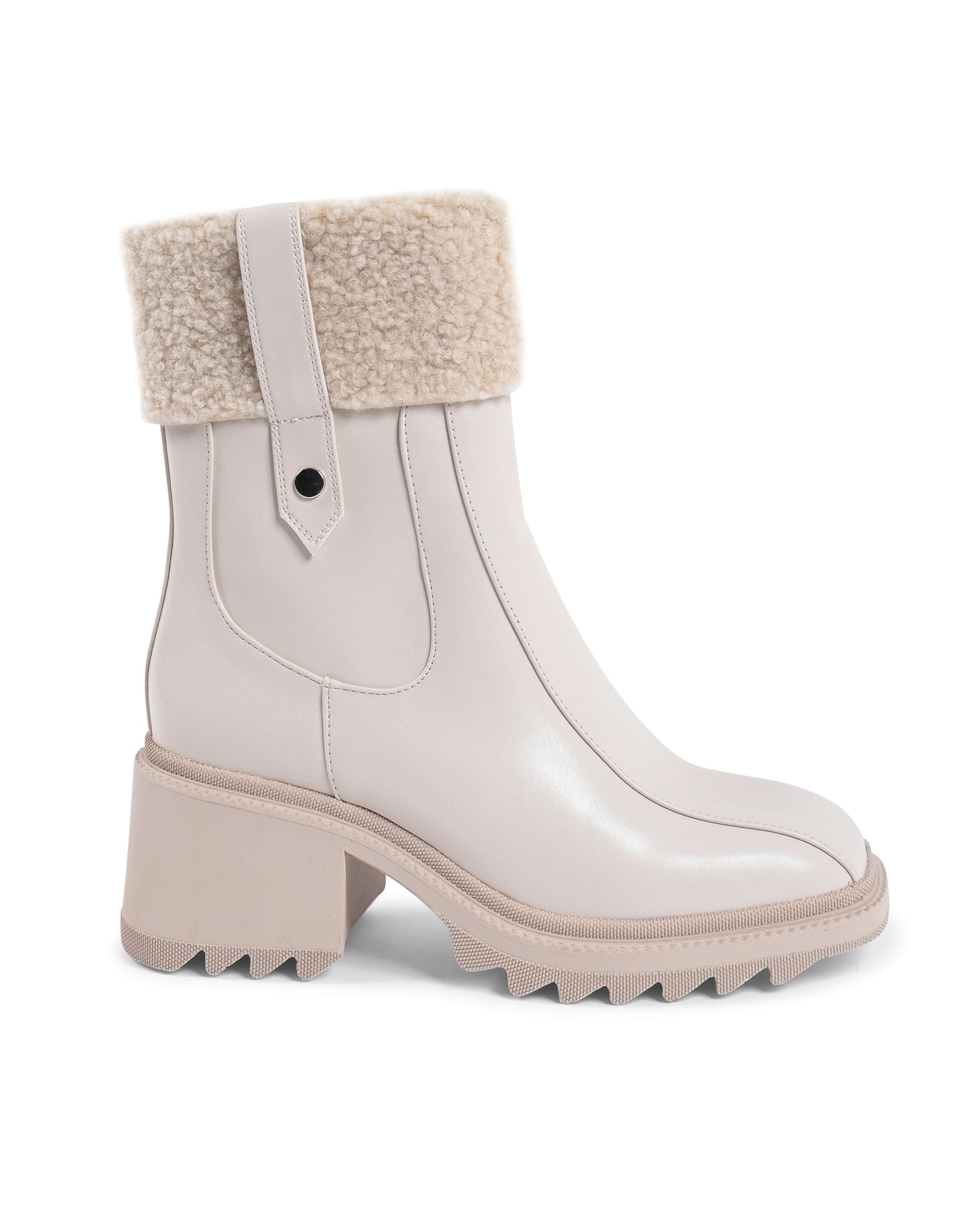 19V69 Italia Botines para mujer Beige 181-86 BEIGE