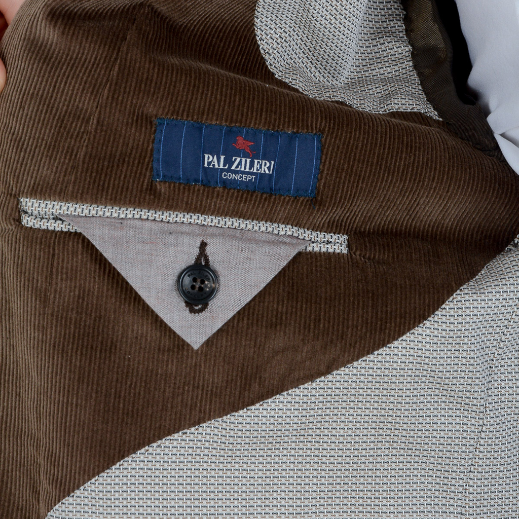 Chaqueta Pal Zileri para hombre, manga larga, marrón