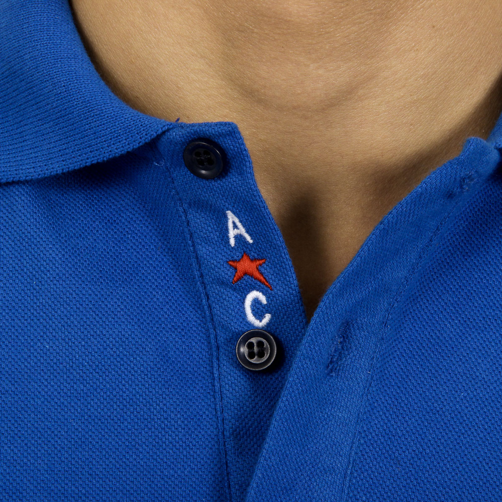 Polo Andrew Charles de manga corta para hombre azul SEFU