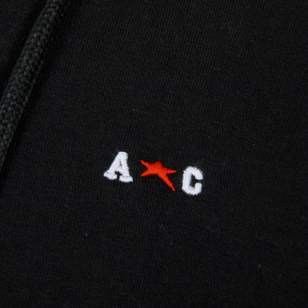 Sudadera con capucha Andrew Charles para hombre con cremallera, manga larga, cuello redondo, color negro FELA