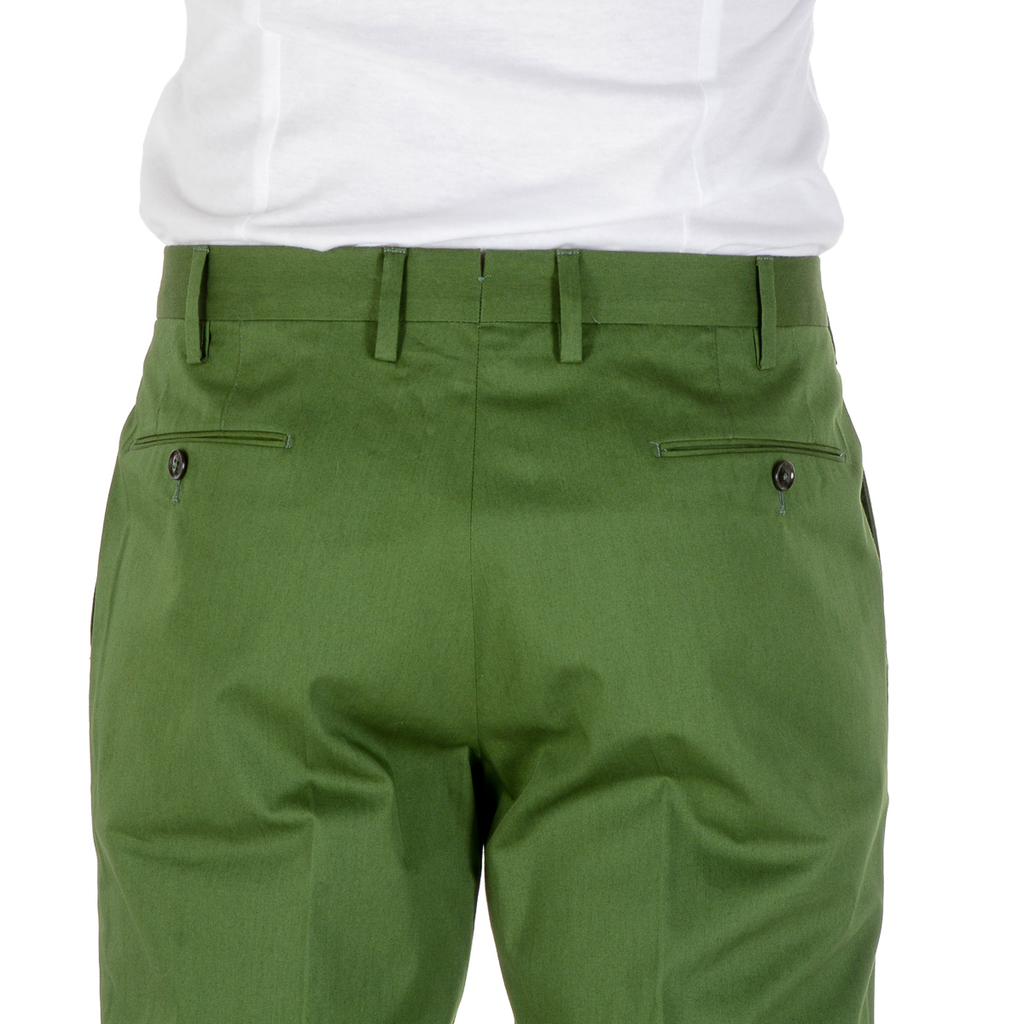 PT01 Pantalones de hombre Verde BUSINESS