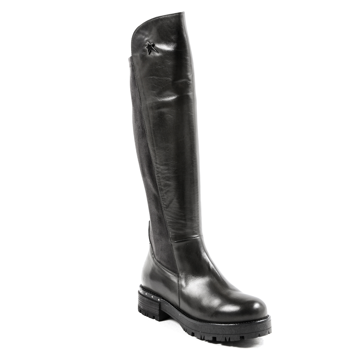 Andrew Charles Womens High Boot Grey PAT