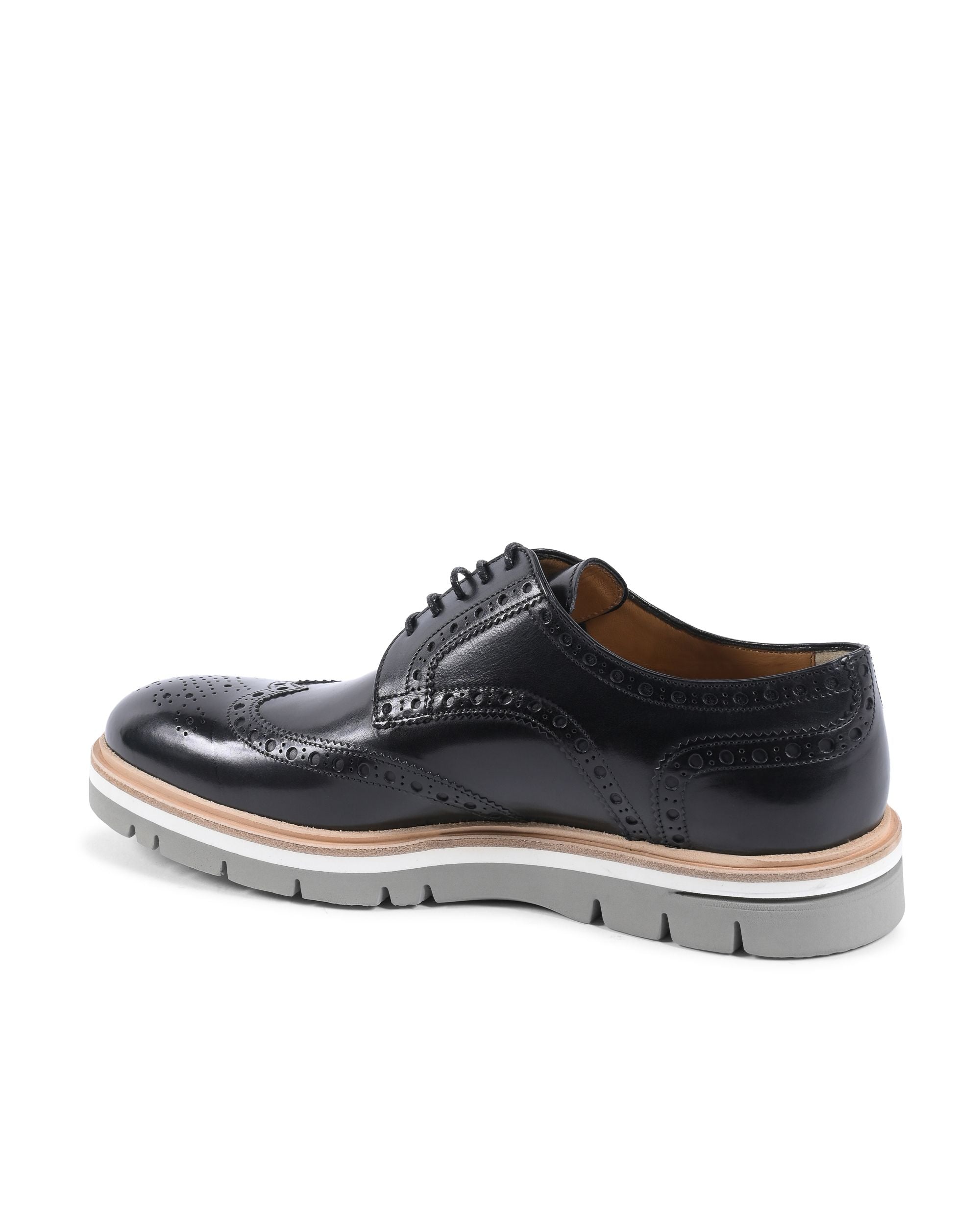 Zapatos brogue para hombre Dee Ocleppo EB131 VIT NERO LUC GALLO
