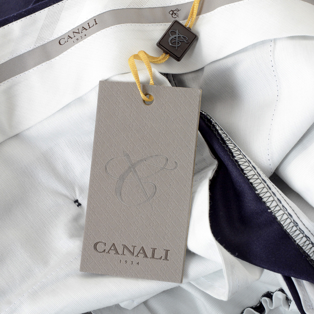 Canali Mens Pants Dark Blue