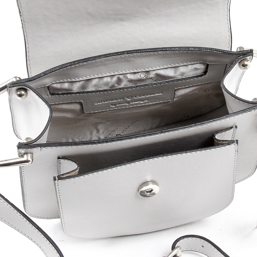 Bolso de mano para mujer Andrew Charles gris JOURNEY