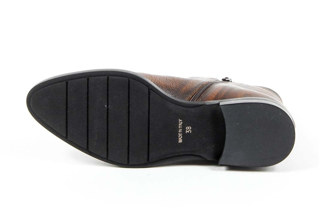V 1969 Italia Botines para mujer B1993 VITELLO BOTTOLATO RUST