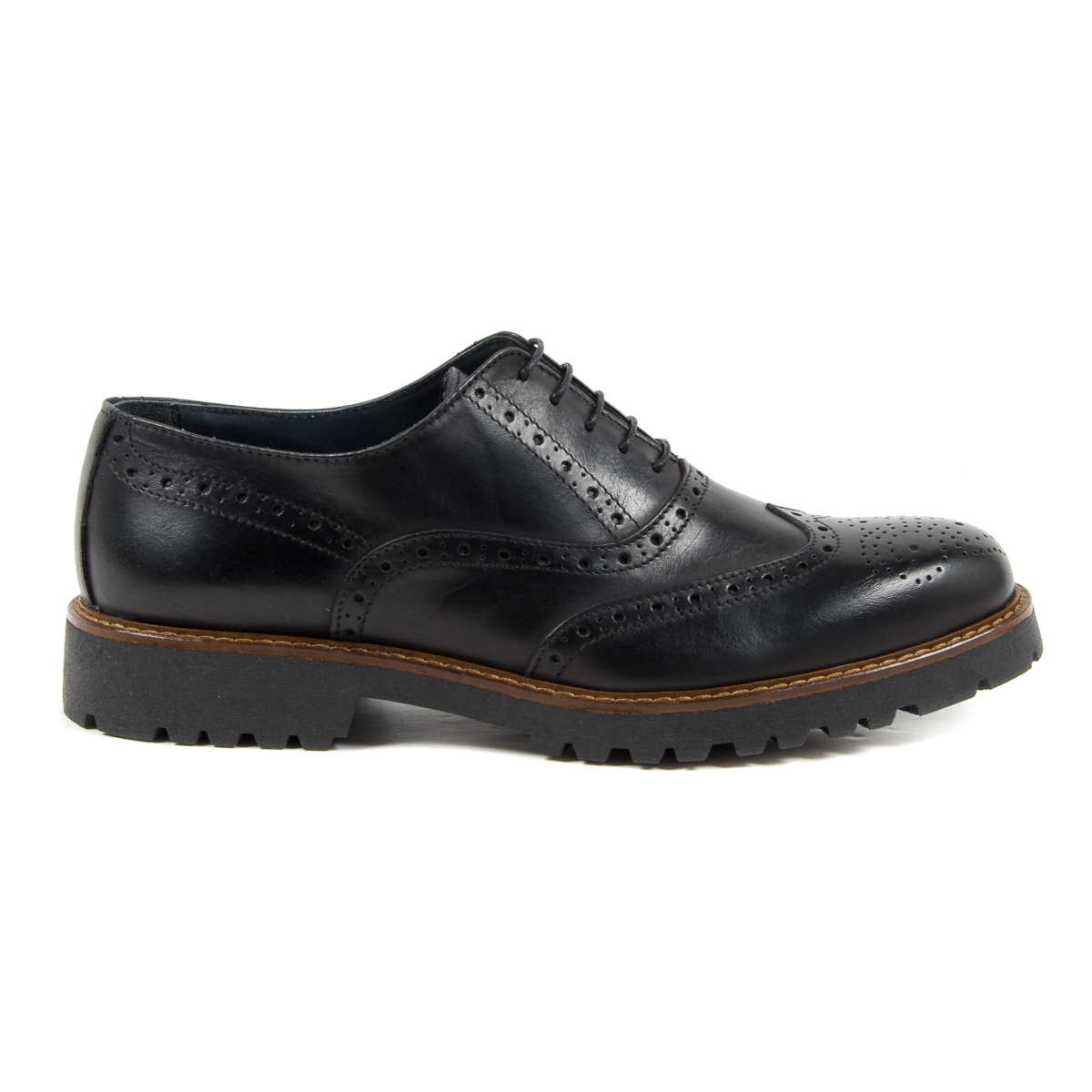 Zapatos brogue negros para hombre de Andrew Charles LUIS