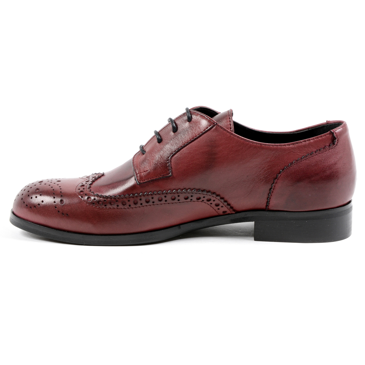 V 1969 Italia Zapato con cordones para mujer Burdeos SULLY