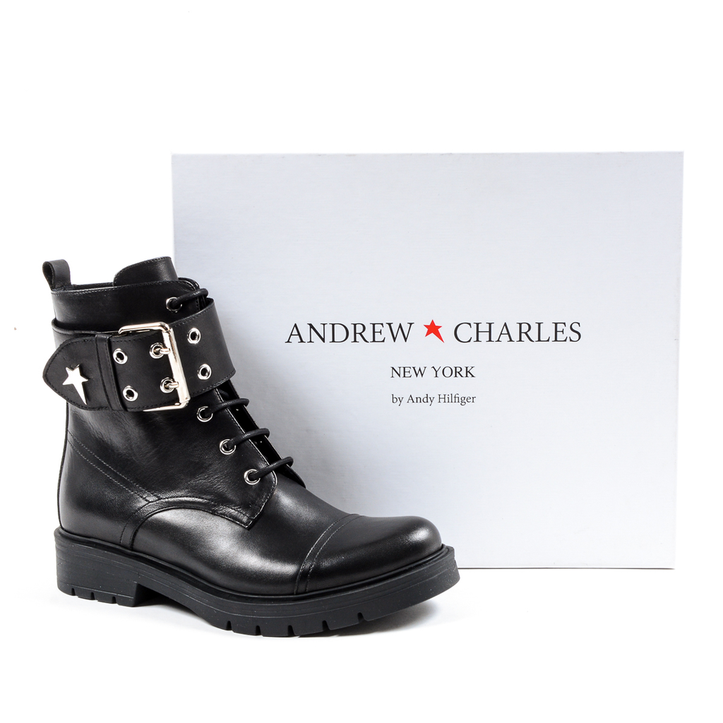 Andrew Charles Womens Short Boot Black MEG