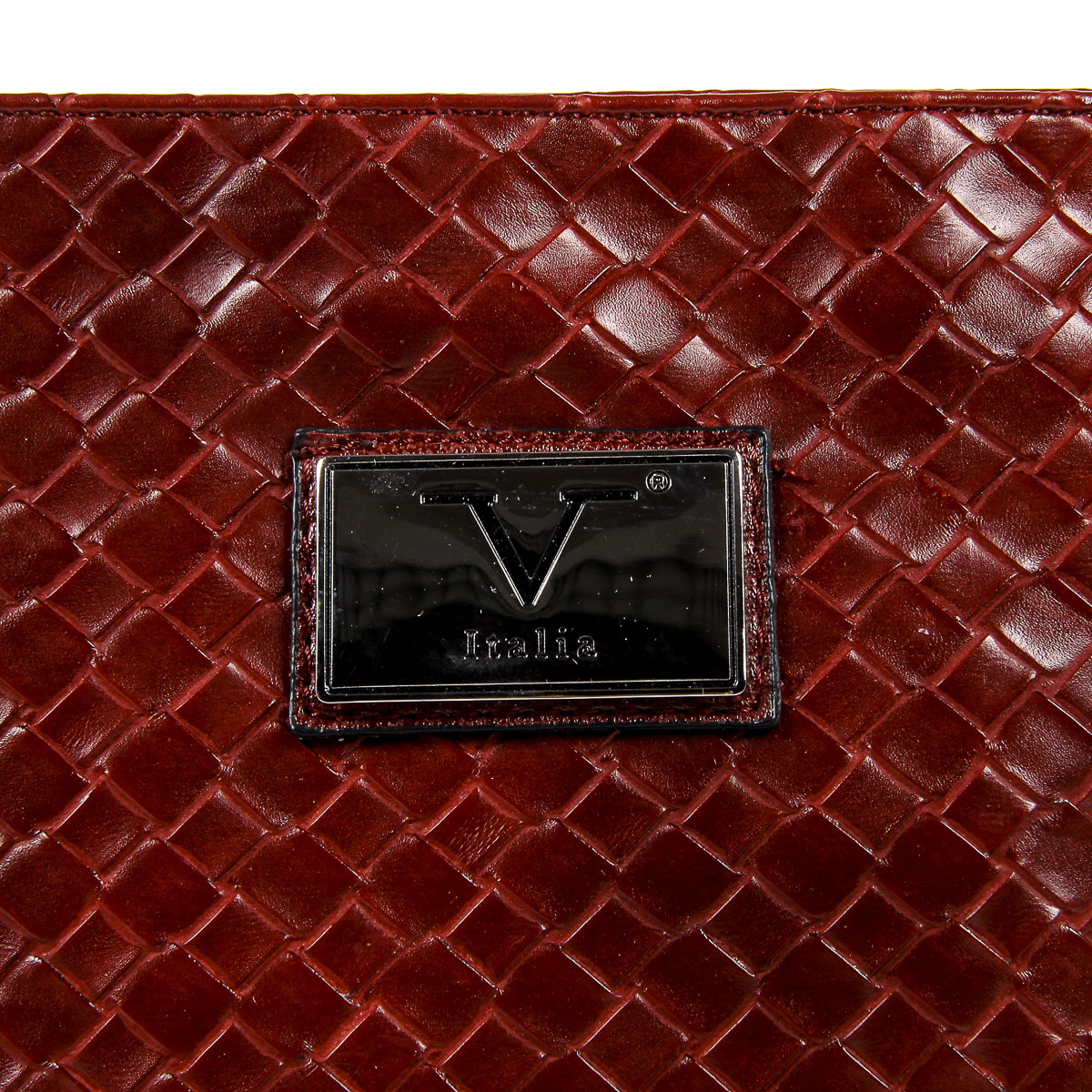 Bolso de hombro para hombre V 1969 Italia, color rojo oscuro ROD