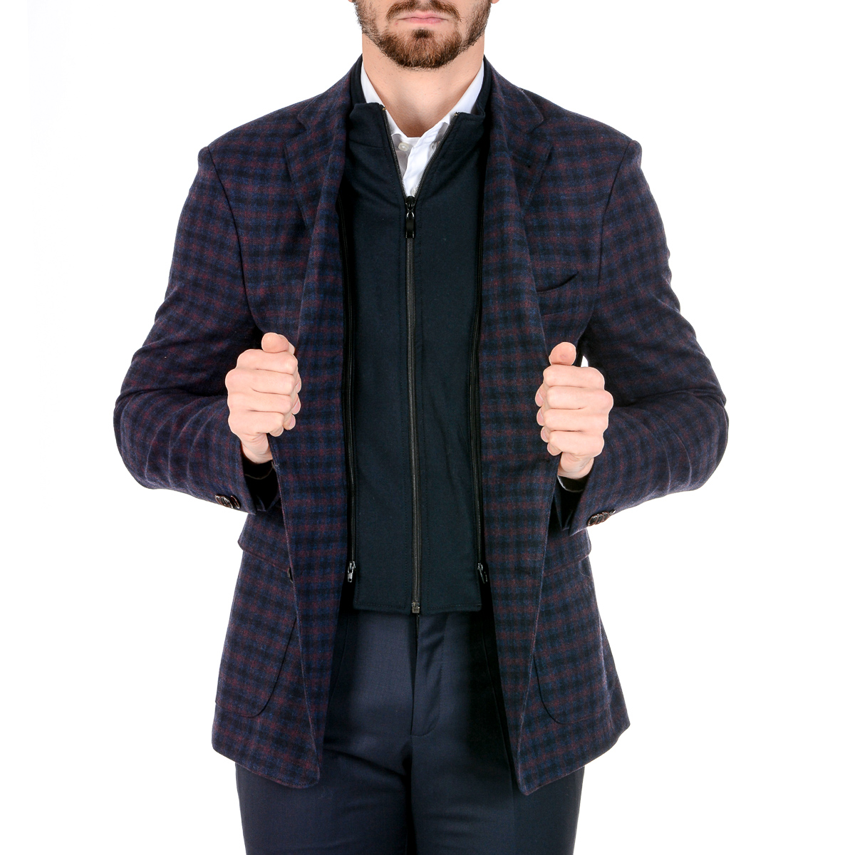 Chaqueta Giancarlo Sarto para hombre, manga larga, azul oscuro