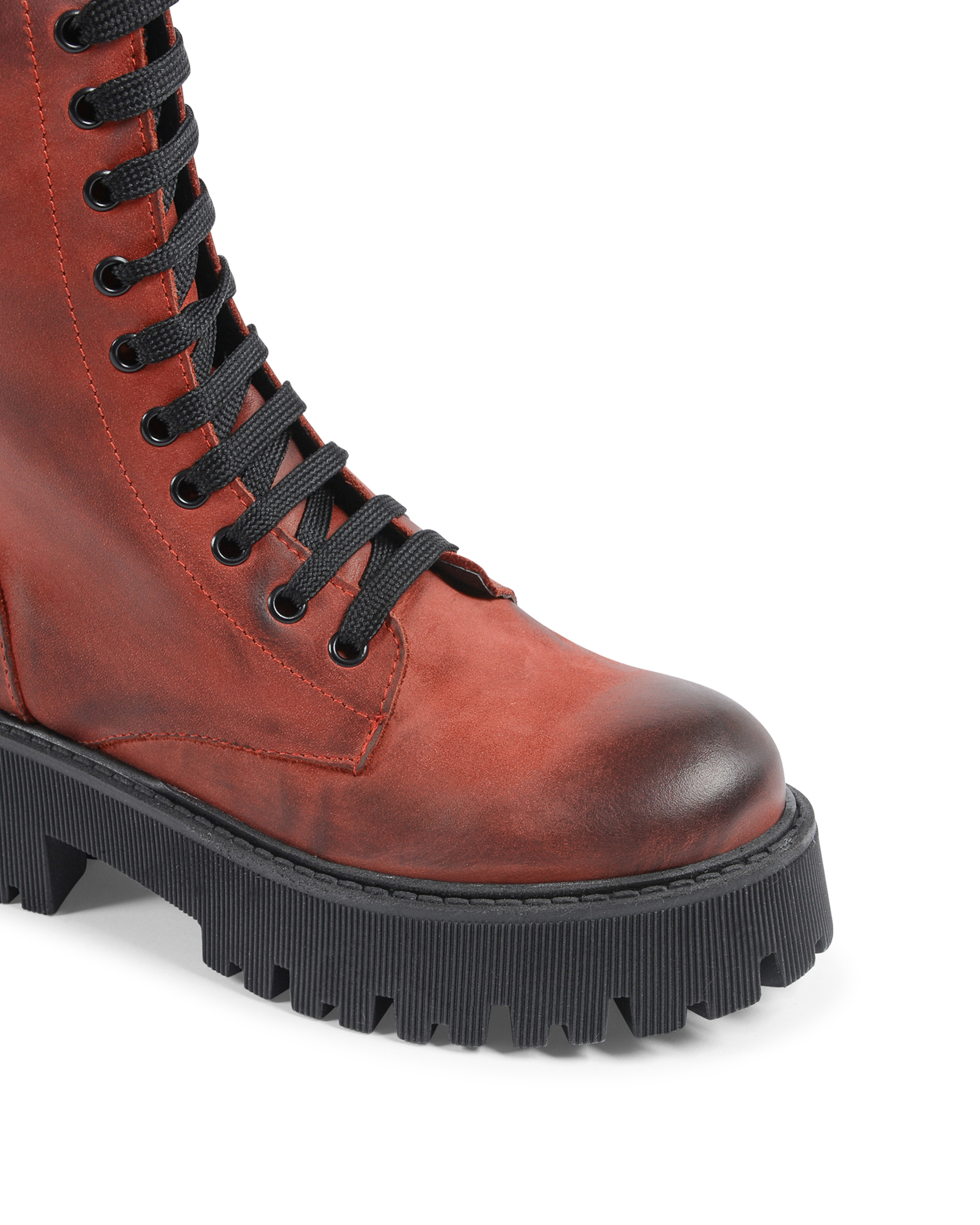 19V69 Italia Womens Short Boot Bordeaux 10-V NABUK BORDO