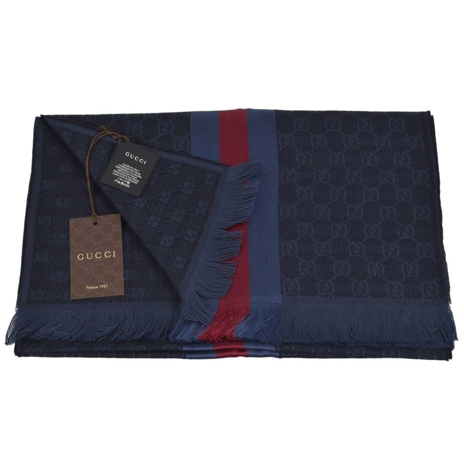 Bufanda Gucci para hombre 35x180 azul