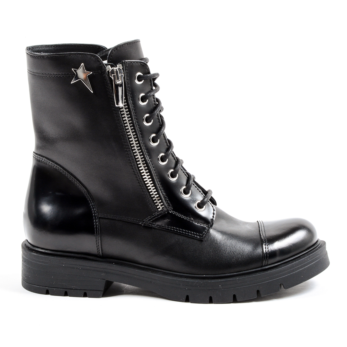 Andrew Charles - Bota corta para mujer, color negro, KARMA