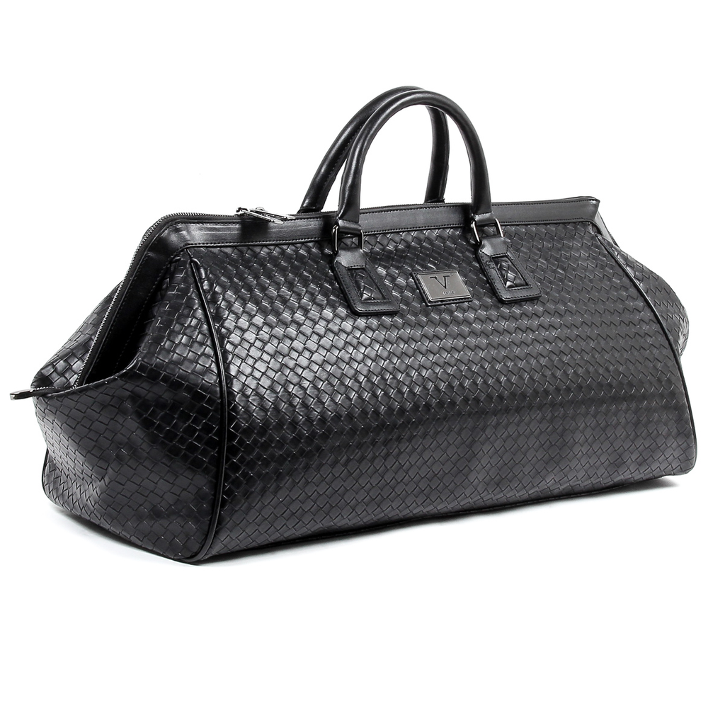 Bolso de mano para hombre V 1969 Italia, color negro, VANCE
