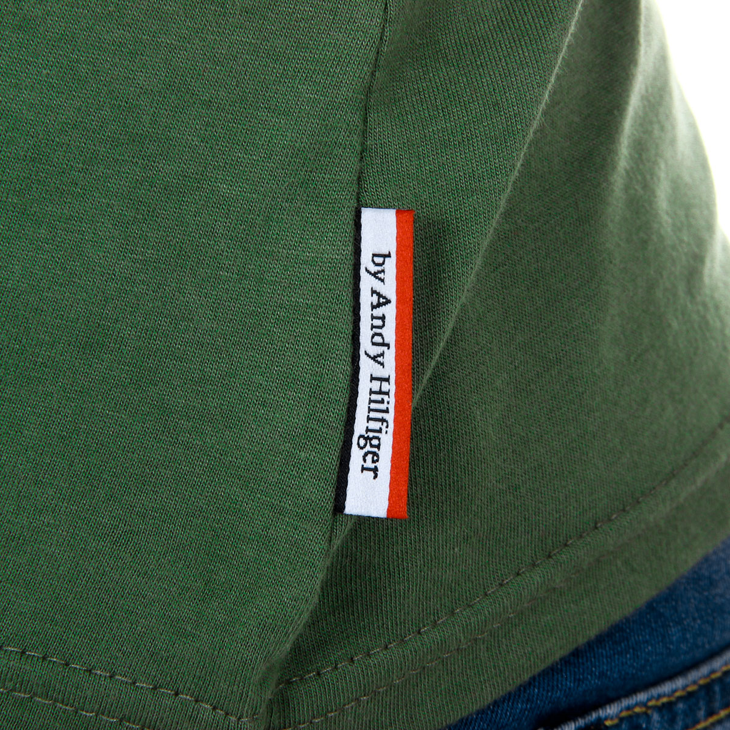 Camiseta Andrew Charles para mujer, manga corta, cuello redondo, verde TARANA