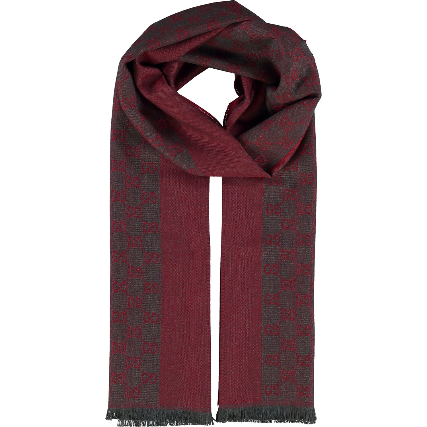 Bufanda Gucci para hombre 40x180 rojo y negro