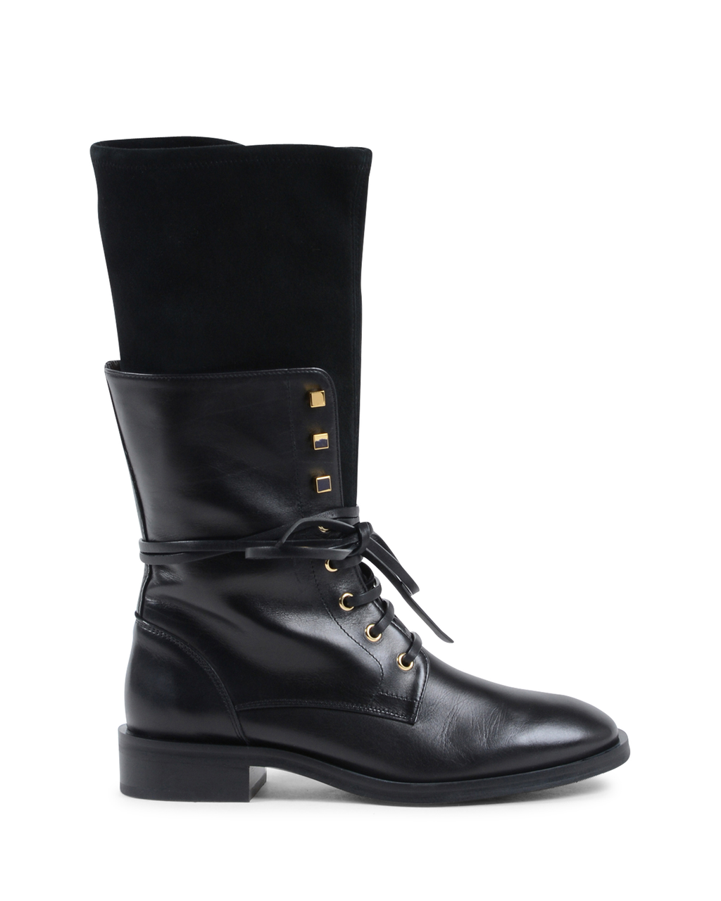 Stuart Weitzman - Bota corta para mujer, color negro y violeta