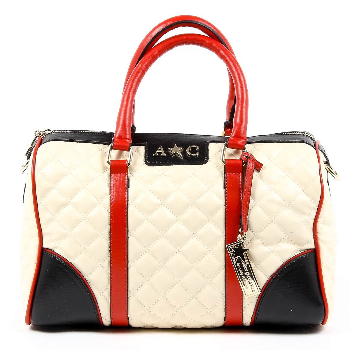 Andrew Charles Womens Handbag Beige ABBIE