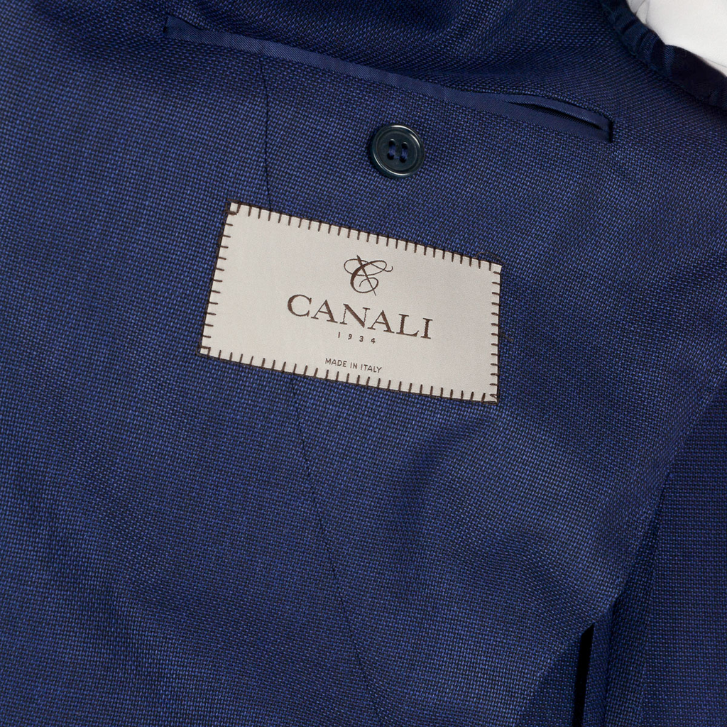 Chaqueta Canali para hombre de manga larga azul